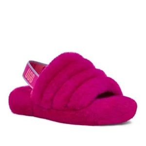 BNIB Kids UGG Fluff Yeah Slides - Dragon Fruit
